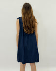Abito in denim con fiocco