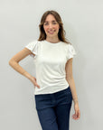 Maglia con maniche volant