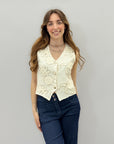Gilet ricamato con paillettes
