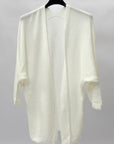 Cardigan aperto in maglia con maniche 3/4