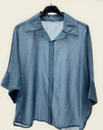 Camicia leggera con colletto e maniche ampie