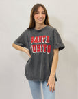 T-shirt con scritta "santa subito"