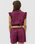 Completo con Top Volant e Shorts
