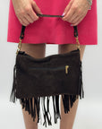 Borsa in vera pelle scamosciata - Made in Italy