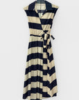 Abito Midi in Cotone a Righe