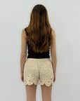 Shorts uncinetto con ricami