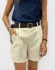 Pantaloncini in 100% Cotone con Pinces