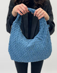 Borsa Alix in denim grande