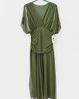 Abito Midi in Tulle con Maniche Velate