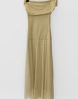 Abito Midi in Tulle con Scollo Bardot