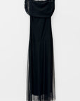 Abito Midi in Tulle con Scollo Bardot
