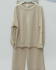 Completo Minimal con Felpa e Pantalone Ampio Comfy Chic