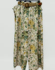Completo gilet e pantalone floreale con cintura