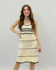 Abito crochet con spallini