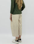 Pantaloni Ampi con Cintura Intrecciata e Vita Elasticizzata
