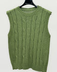 Gilet in Maglia Intrecciata con Taglio Moderno