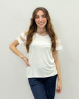 T-shirt con maniche trasparenti