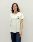 T-shirt con scritta "maybee"