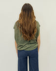 Maglia smanicata in lurex