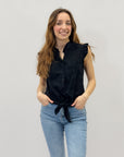Camicia in pizzo con scollo alla coreana