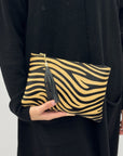 Pochette media in vera pelle con cavallino - Made in Italy