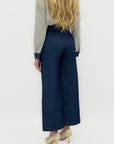 Pantalone Donna Denim a Gamba Dritta con Tasche Frontali
