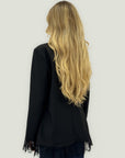 Blazer Donna Elegante con Dettagli in Pizzo
