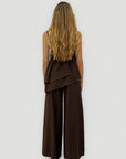 Completo Eva con Top Asimmetrico e Pantaloni Palazzo