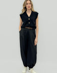 Gilet Donna in Maglia con Bottoni Gioiello