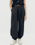 Pantalone Donna Balloon Vita Alta con Elastico