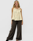 Pantaloni Palazzo con Vita Elasticizzata