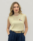 Gilet in Maglia Leggera Ricamo Bassotto - Stile Casual Chic