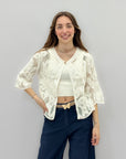 Cardigan con ricami