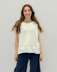 Maglia in cotone con ricami