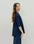 Camicia in denim con bottone