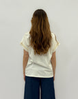 T-shirt con stampa fiocco leopardato