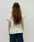 T-shirt con cuore leopardato