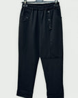 Pantaloni Morbidi con Vita Elasticizzata e Bottoni Decorativi