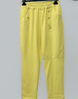 Pantaloni Morbidi con Vita Elasticizzata e Bottoni Decorativi