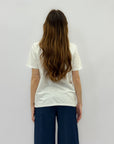 T-shirt con disegno gatto con occhiali