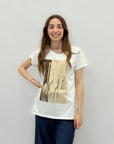 T-shirt con disegno giraffe