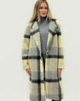 Cappotto Lungo in Misto Lana a Quadri – Eleganza Morbida