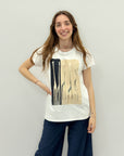 T-shirt con disegno giraffe