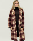 Cappotto Lungo in Misto Lana a Quadri – Eleganza Morbida
