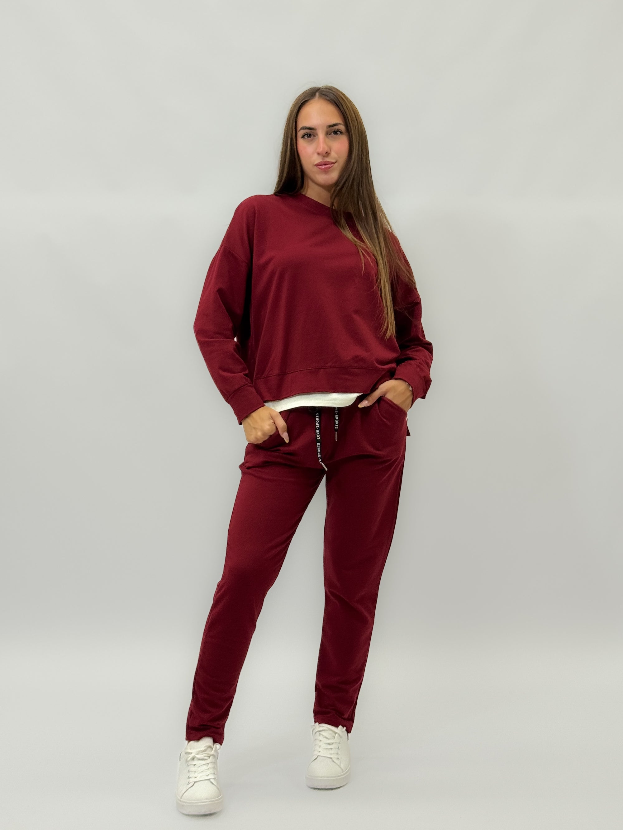 Tuta felpa e pantaloni in cotone