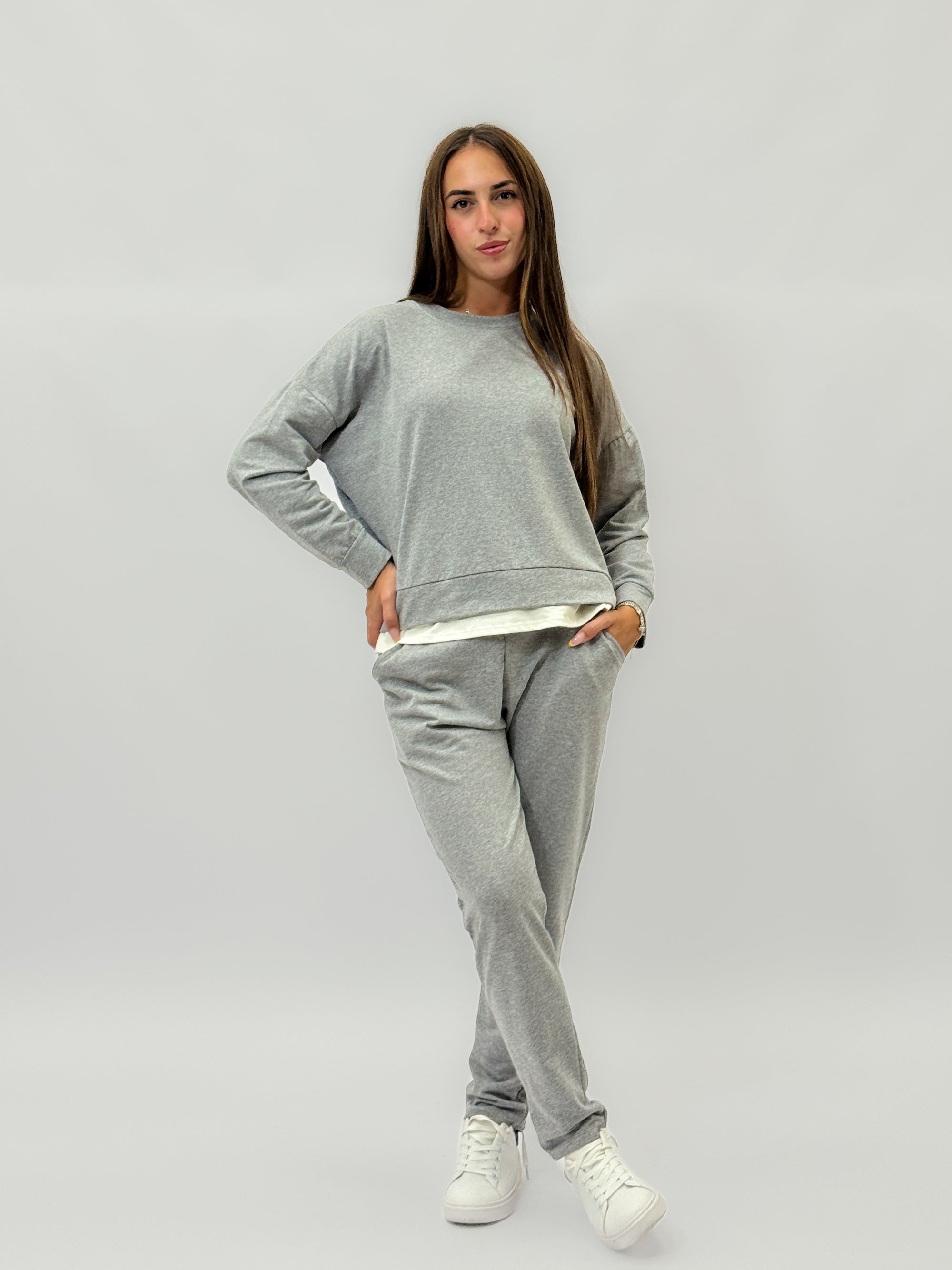 Tuta felpa e pantaloni in cotone