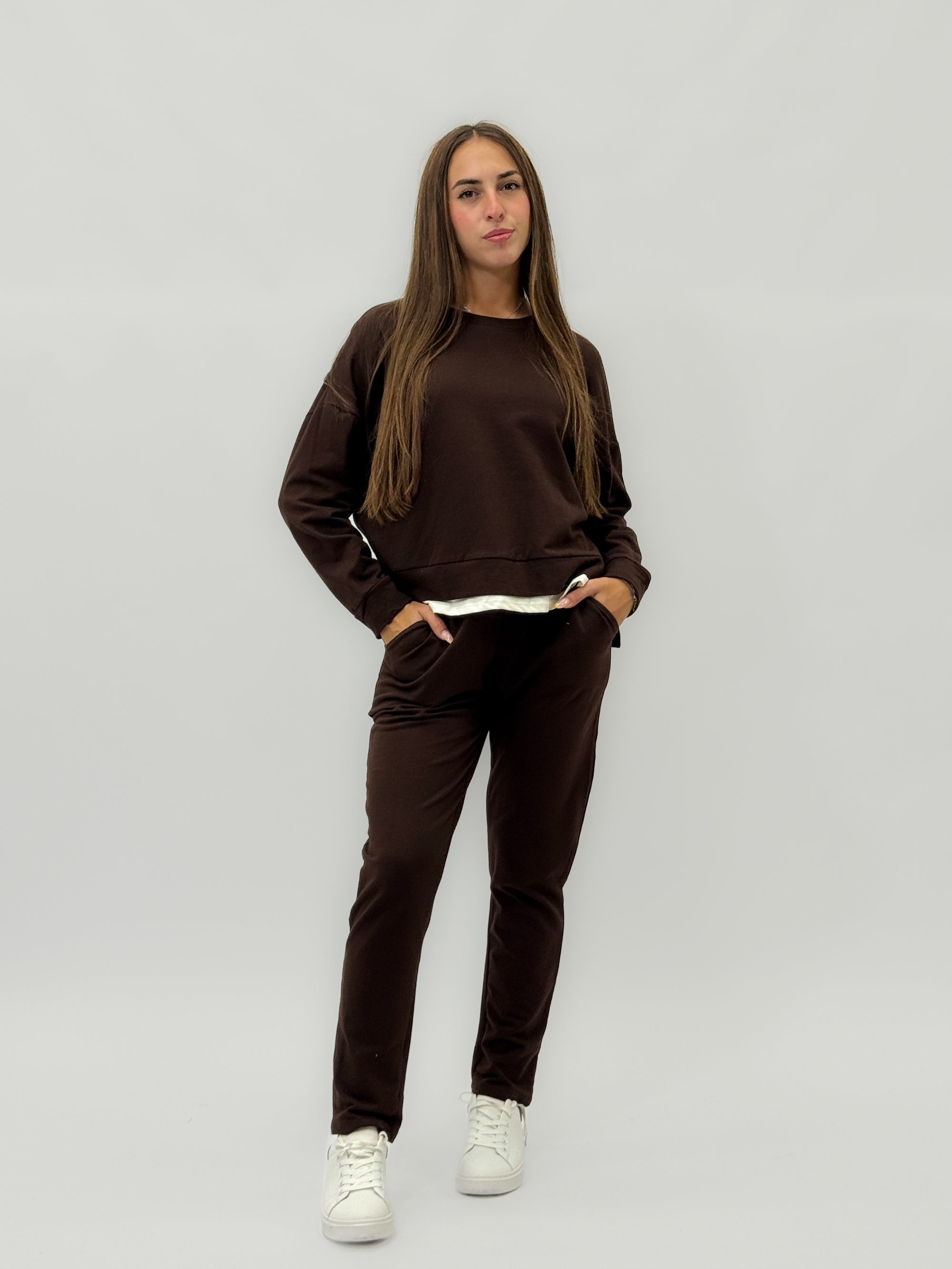 Tuta felpa e pantaloni in cotone