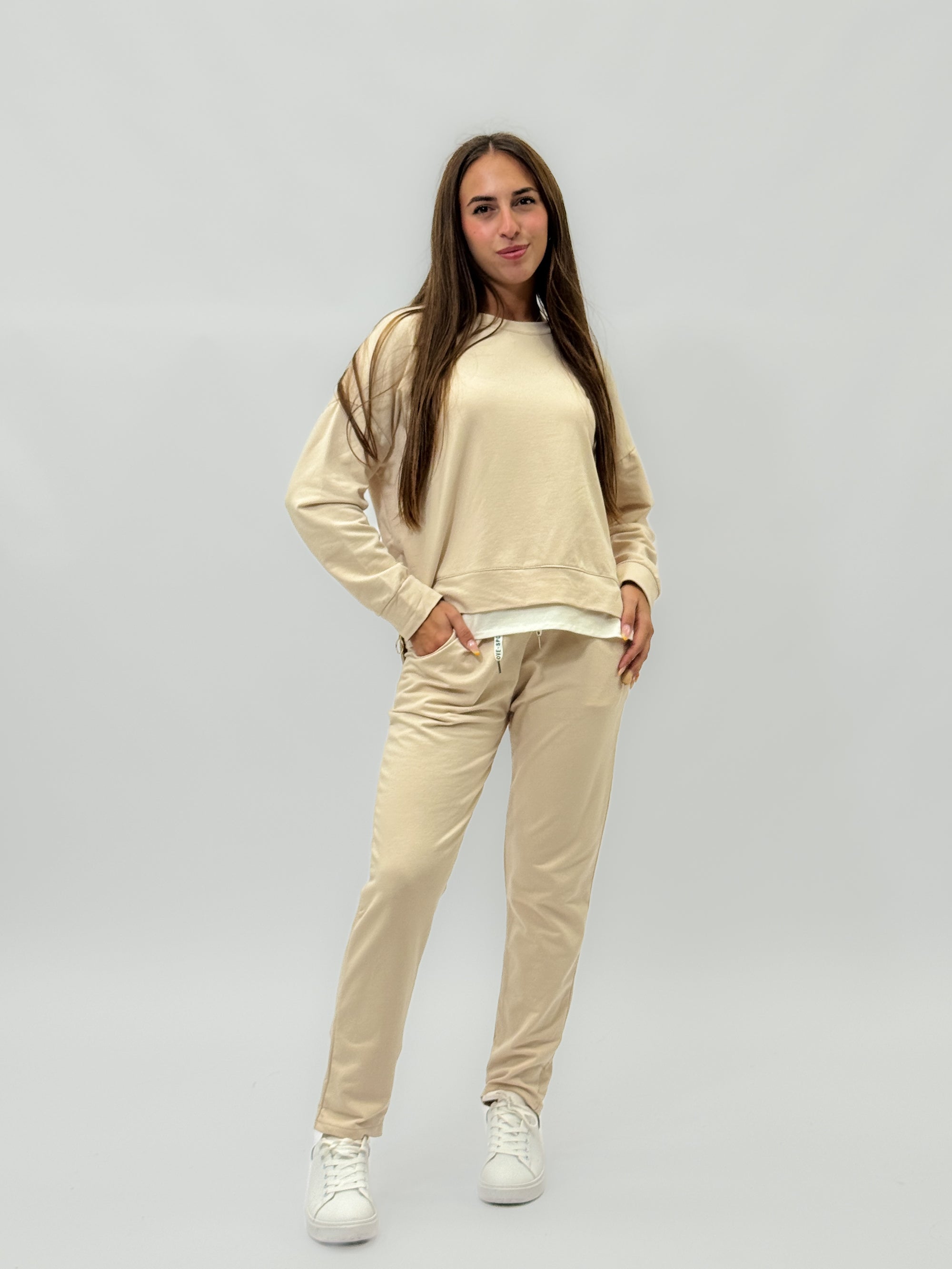 Tuta felpa e pantaloni in cotone