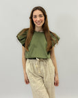Maglia con maniche volant