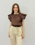 Maglia con maniche volant